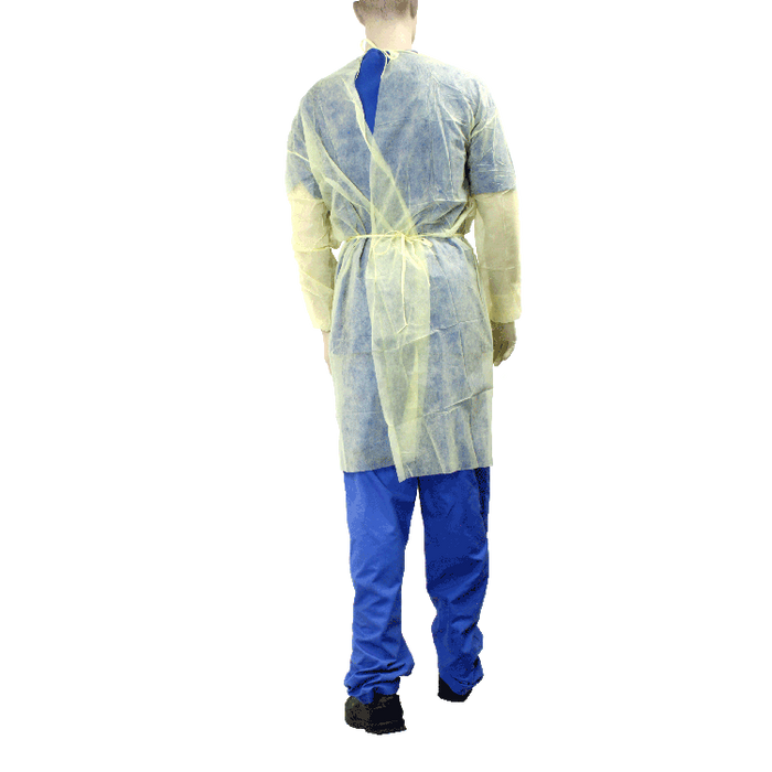 Dynarex Isolation Gown, Fluid Resistant, Yellow