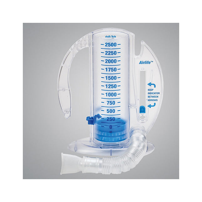 Vyaire AirLife Volumetric Incentive Spirometer, with One-Way Valve