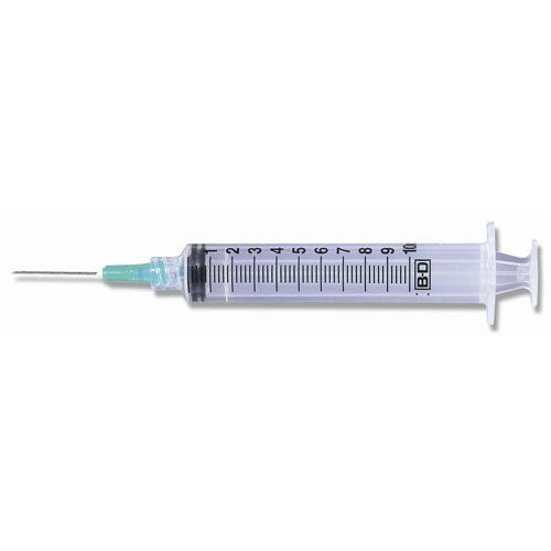 BD Syringe with Precisionglide Detachable Needle, 10ml