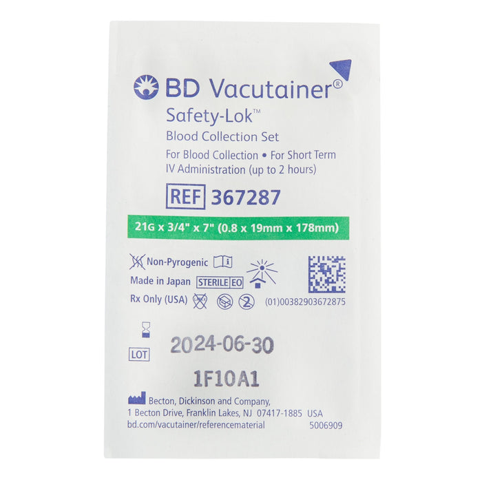 BD Vacutainer Safety-Lok Blood Collection and Infusion Set, 0.75"