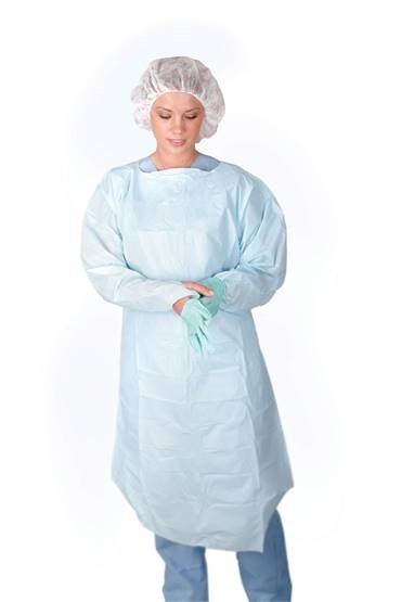 Blue Impervious Isolation Gown, 75/case