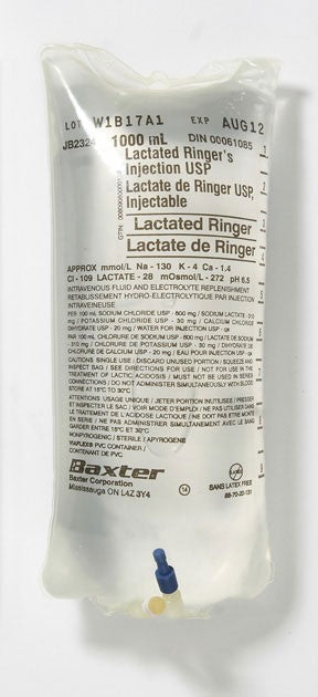 Baxter Lactated Ringers IV Bag, 1000ml