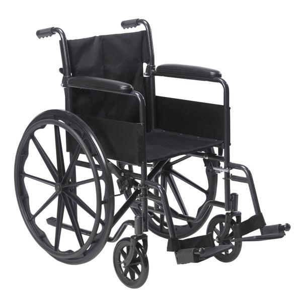 Drive Medical Wheelchair with Full Arms and Removable Swing-Away Footrest