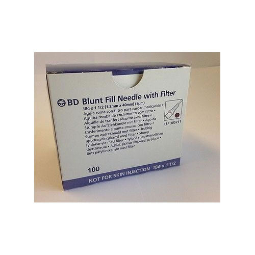 BD Nokor Blunt Filter Needle, 18G x 1.5"