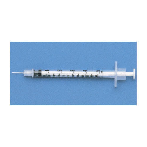 BD Tuberculin Syringe with PrecisionGlide Needle, 0.5ml, 27G x 0.5"