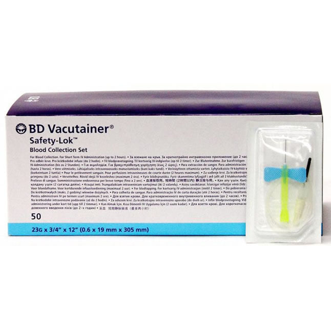 BD Safety-Lock Vacutainer Blood Collection and Infusion Set, 0.75"