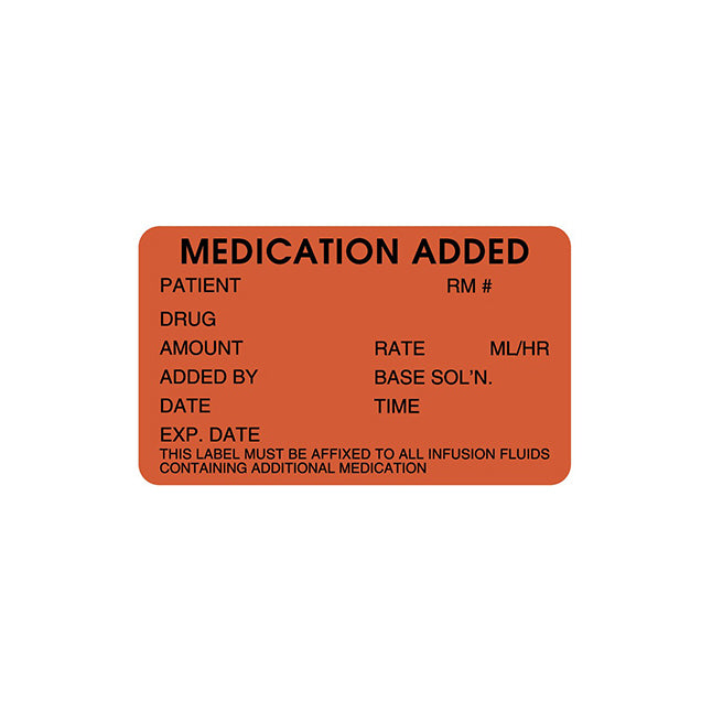 UAL Medication Added Label