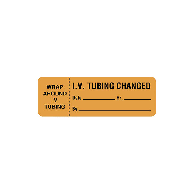 UAL IV Tubing Change Label, Orange