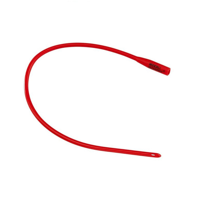 Dover Hydrophilic coated Red Rubber Coude Tip Urinary Urethral Catheter, 14FR