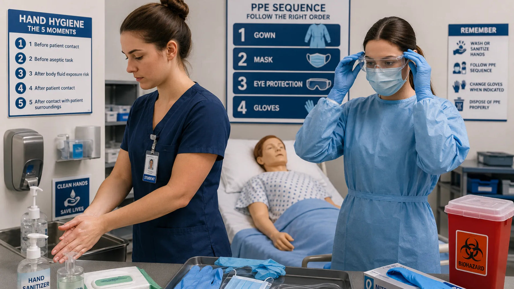 Hand Hygiene and PPE Compliance in the Simulation Lab: What Students Get Wrong (and How to Fix It)