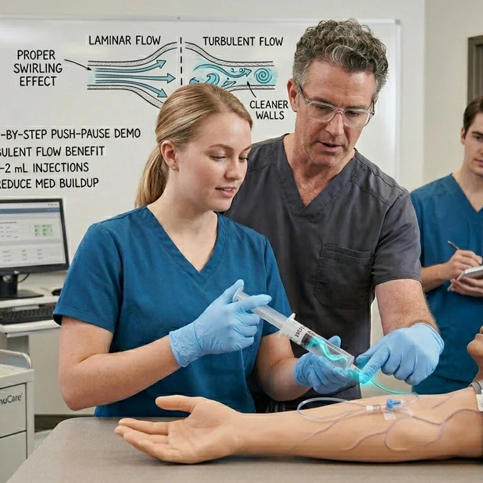How to Teach Proper Saline Flush Technique (Push-Pause Method) in Simulation Labs