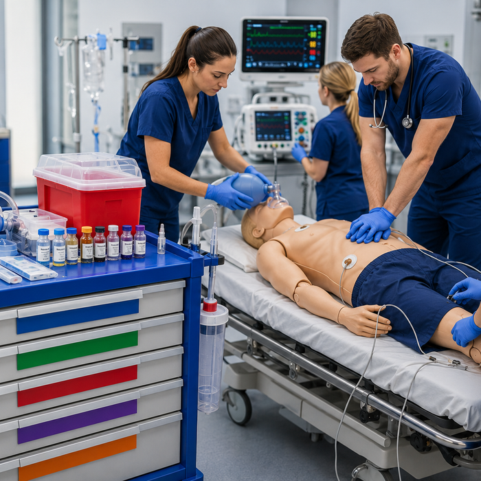 Stocking a Training Crash Cart: Supplies for Code Blue Simulations