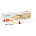 A prefilled syringe containing simulated epinephrine rests beside its box; it's for education, not human use. The box identifies it as SIMU EPINEPHRINE INJ., 1:10,000, 1mg/10ml (0.1mg/ml).