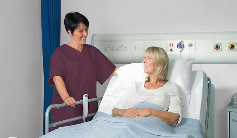 Arjo Enterprise 5000x Electronic Bed Frame w/ Split Side Rails Standard Patient Handset