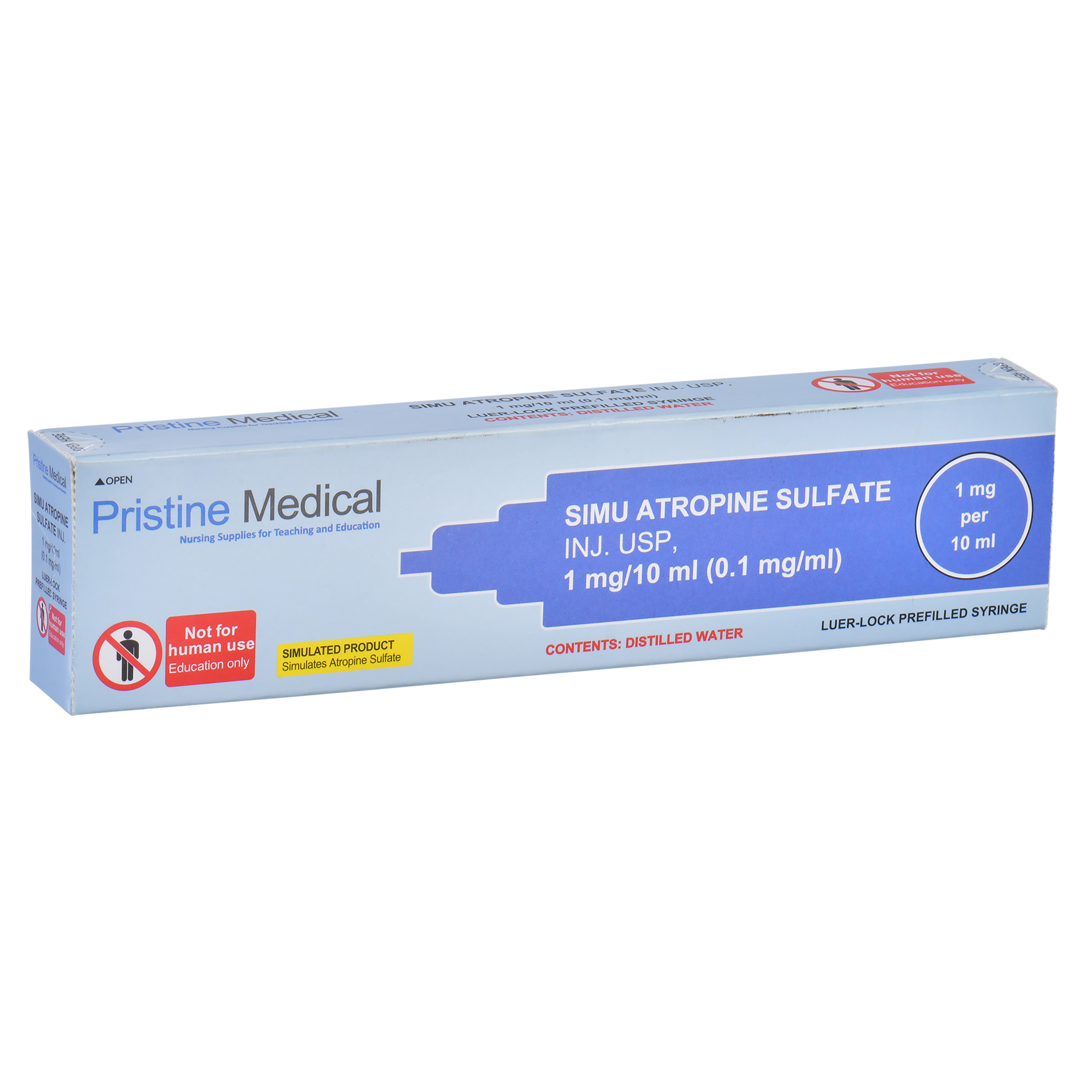 Simu Atropine Sulfate, 0.1 mg/ml, 10ml Prefilled Syringe — Pristine Medical