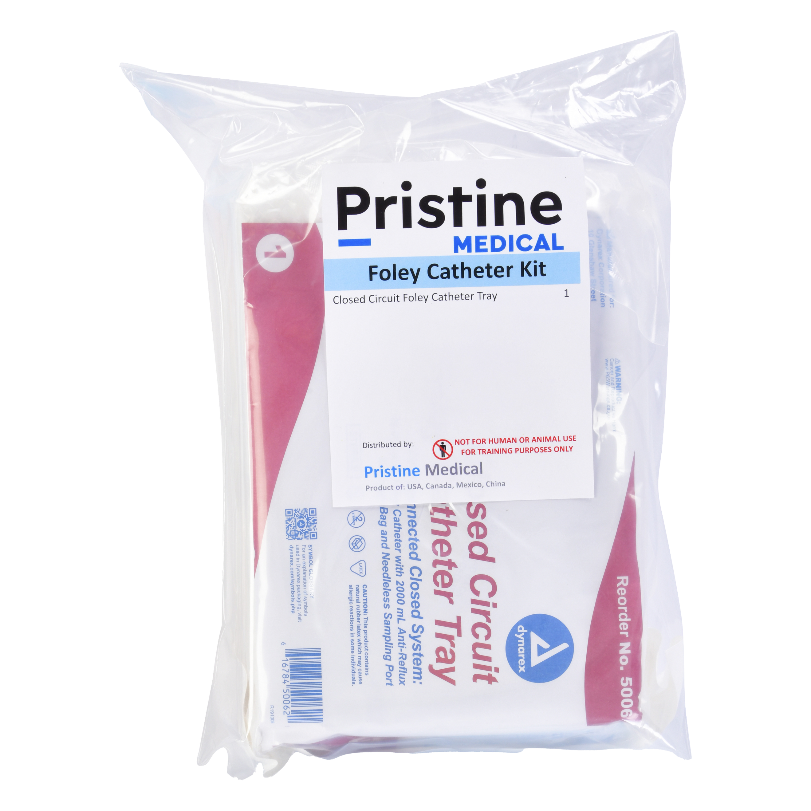 Foley Cath Package Pristine Medical Standardized Closed Circuit Foley Catheter Kit