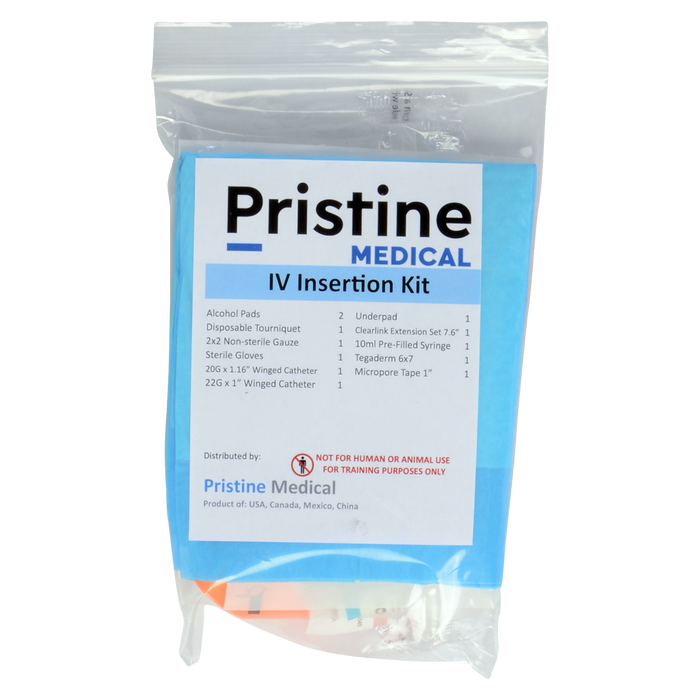Pristine Medical Standardized IV Insertion Kit with Venipuncture/Phlebotomy Pad