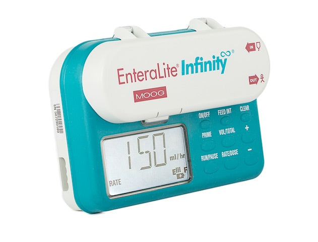 Moog Infinity Enteral Feeding Pump, power cord and pole clamp, 1 year warranty, refurbished