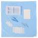 Contents of a Pristine Medical dressing tray, including gauze, forceps, and sterile items for training