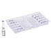 Tray containing multiple 2ml ampoules for medical training.