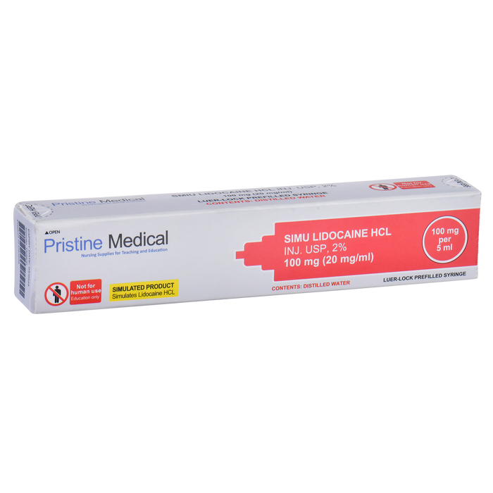 Simu Lidocaine HCl, 5ml Prefilled Syringe box