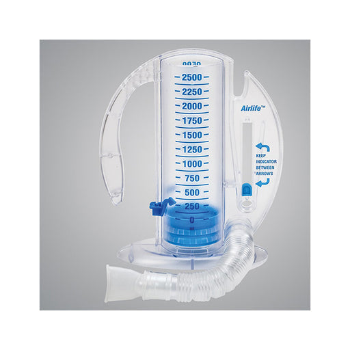 Vyaire AirLife Volumetric Incentive Spirometer, with One-Way Valve closer photo