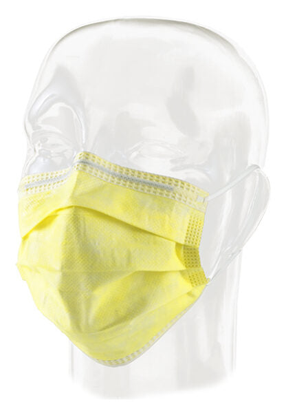 Precept Fluid Resistant Procedure Mask, Yellow, Level 1