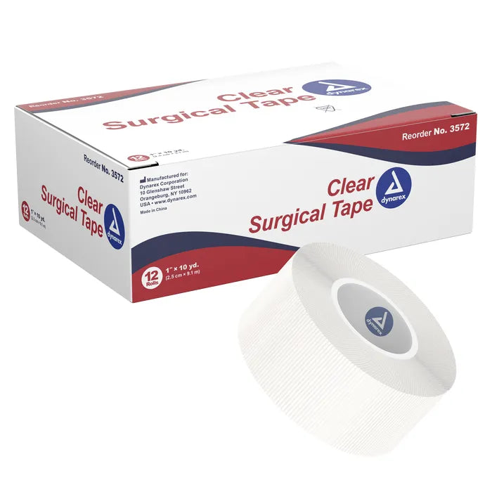 Dynarex Clear Surgical Tape, 1" x 10yds