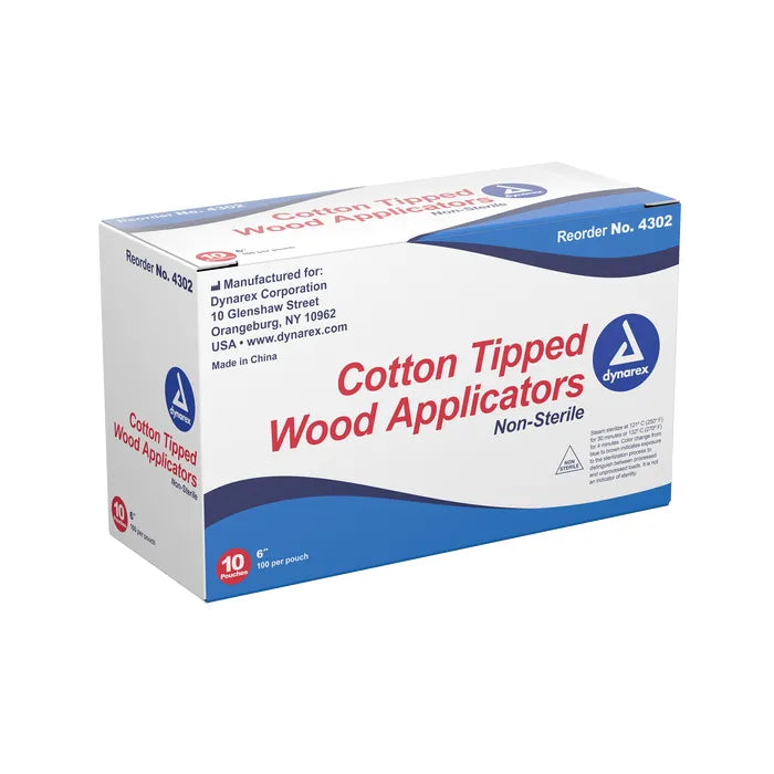 Dynarex Non-Sterile Cotton Tipped Applicators