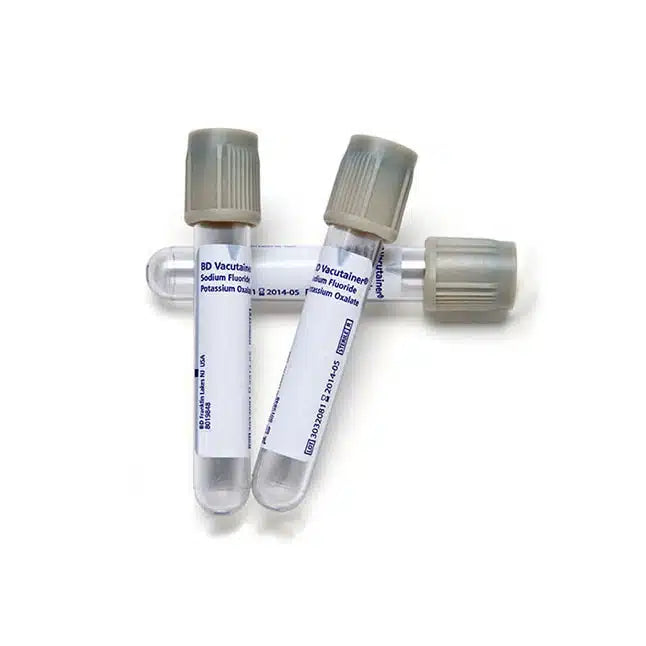 BD Vacutainer Plus Blood Collection Tube, Grey, Plastic; 10mg Sodium F ...
