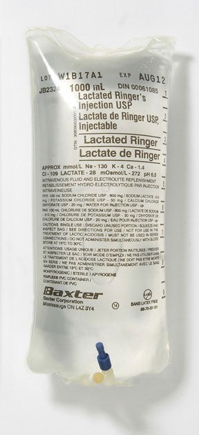 Baxter Lactated Ringers IV Bag, 1000ml — Pristine Medical