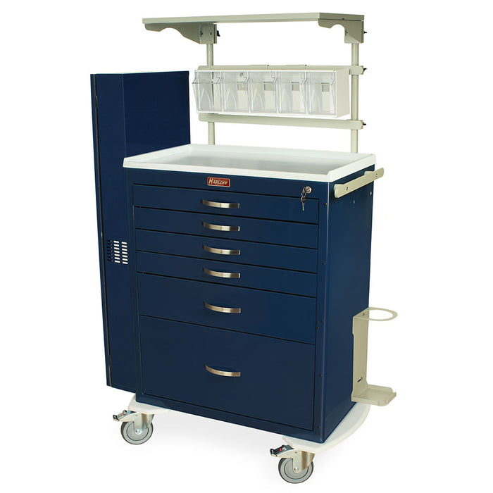 Harloff M-Series Tall Treatment Crash Cart with MD30-AIRWAYPKG Difficult Airway Package