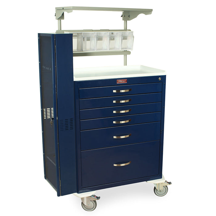 Harloff M-Series Tall Treatment Crash Cart with MD30-AIRWAYPKG Difficult Airway Package