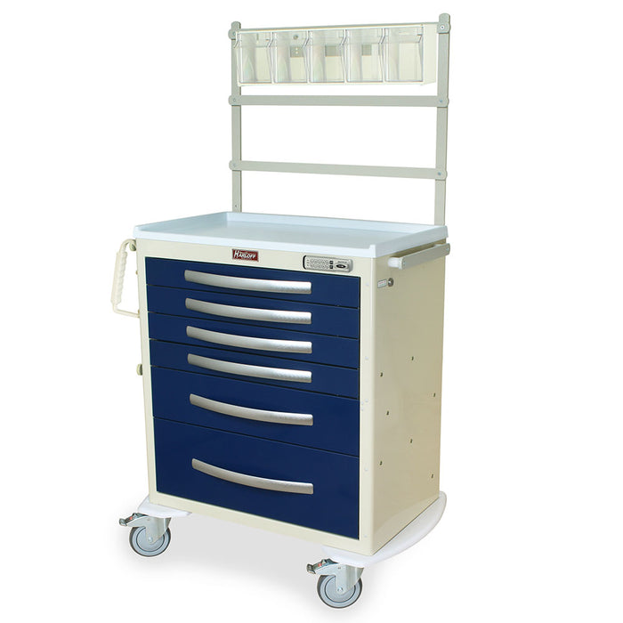 Harloff A-Series Anesthesia Cart with MD30-ANS Accessories Package, Medium Height, Standard Width, E-Lock