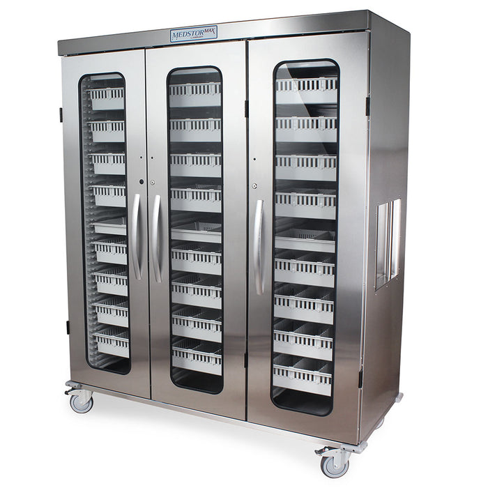 Harloff Triple Column Stainless Steel Medical Storage Cabinet