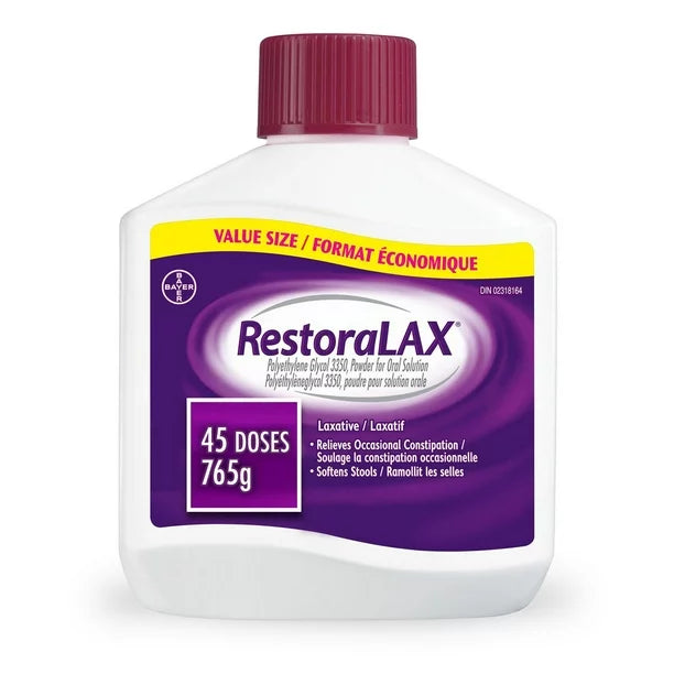 RestoraLAX Powder Laxative 765g for Relief – Pristine Medical