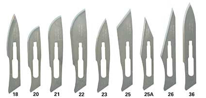 Scalpel Blades, Sterile Carbon Steel, size 12