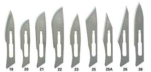Scalpel Blades, Sterile Carbon Steel, size 21