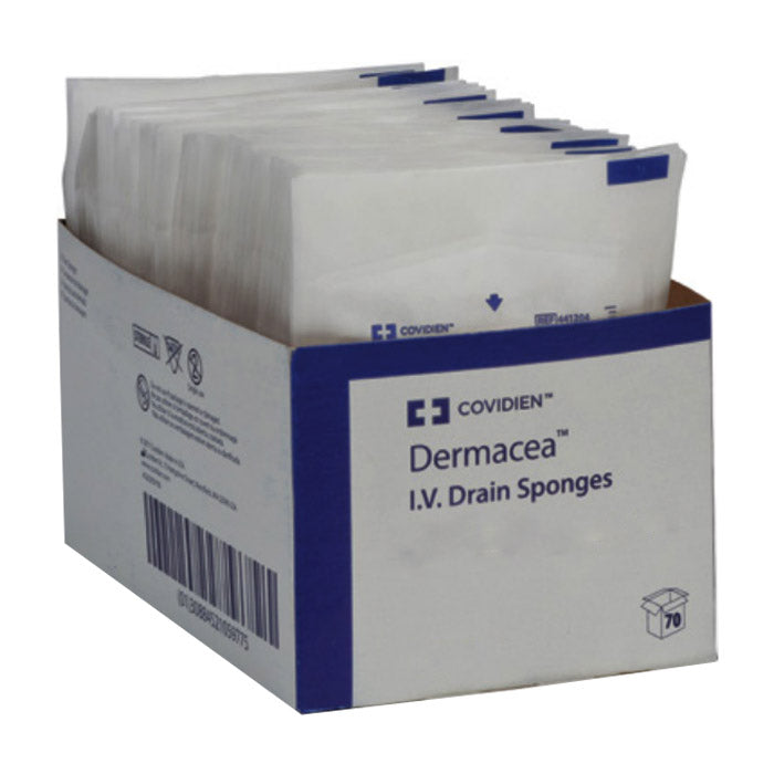 Covidien Dermacea Drain and IV Sponge, 4" x 4"