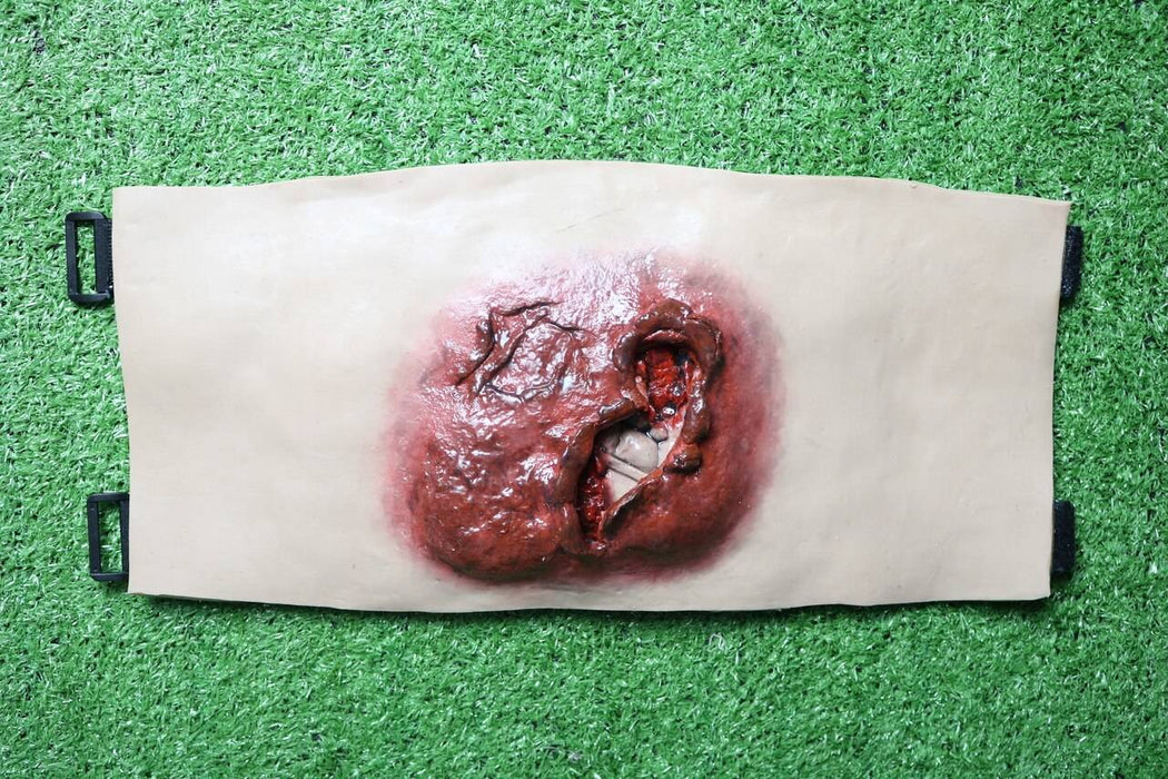 Anatomy Lab Moulage - Wearable Hemorrhaging Blast Abdomen