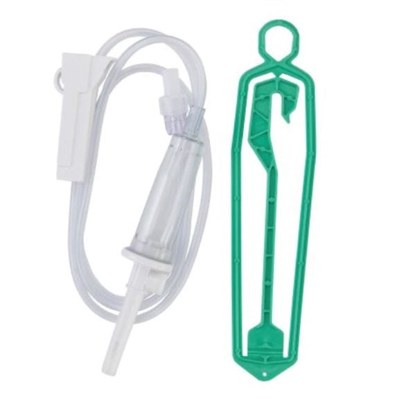 BBRaun Secondary IV Administration Set, with Plastic Bag Hanger