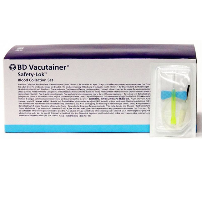 BD Safety-Lock Vacutainer Blood Collection and Infusion Set, 25G x 0.75"